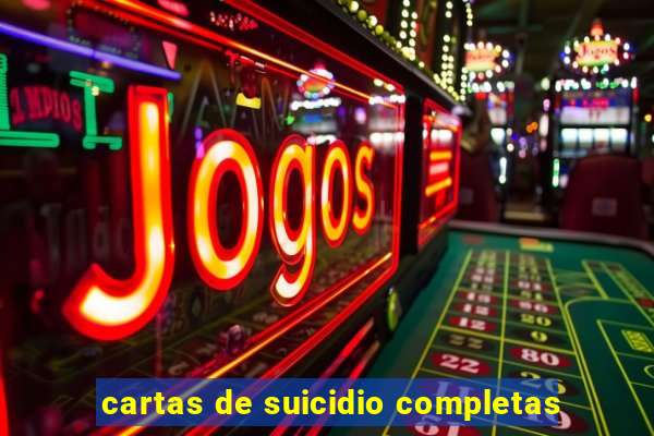 cartas de suicidio completas